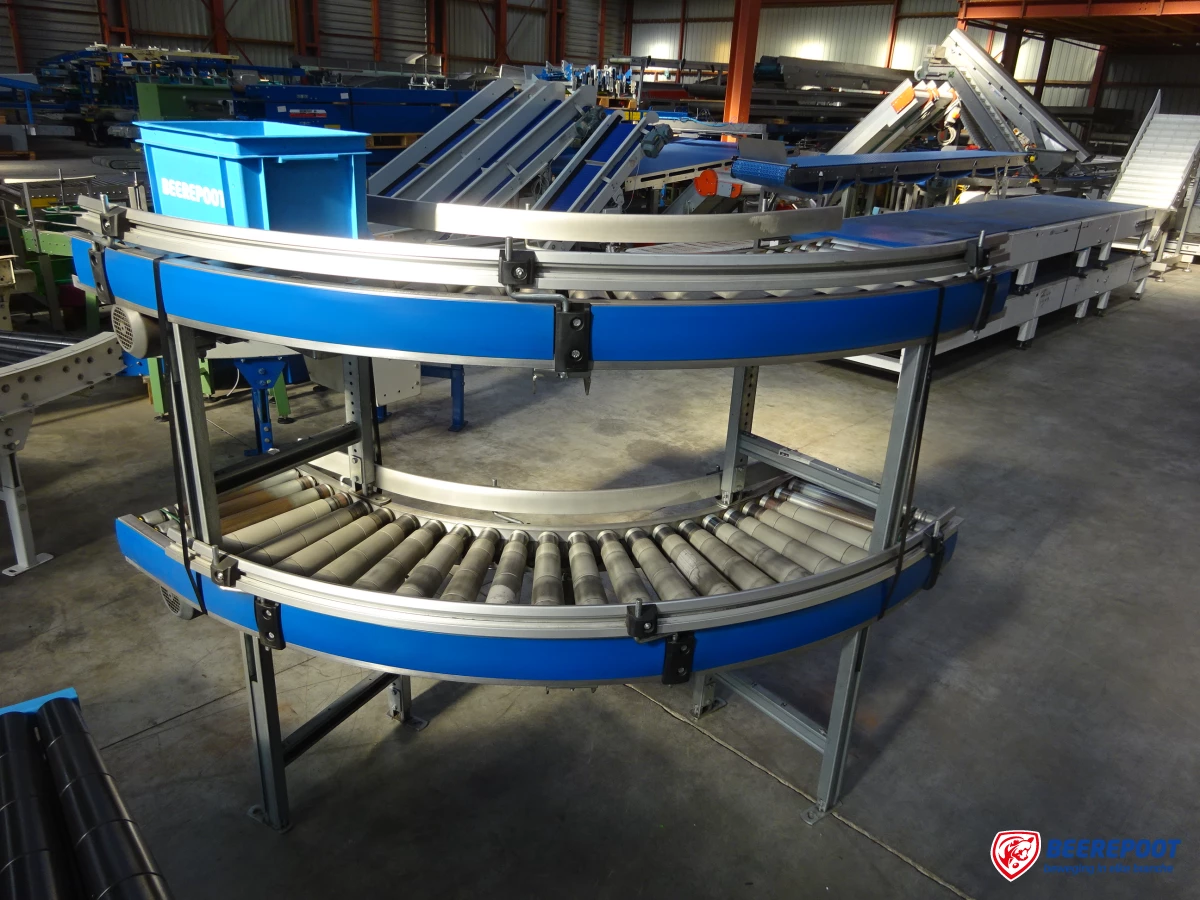 Rollenbaanbocht, excl. poten per bocht - Beerepoot BV